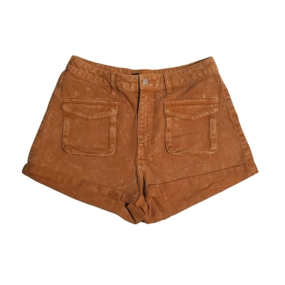 Forever 21 Rust High Waist Cotton Shorts - Picture 1 of 3